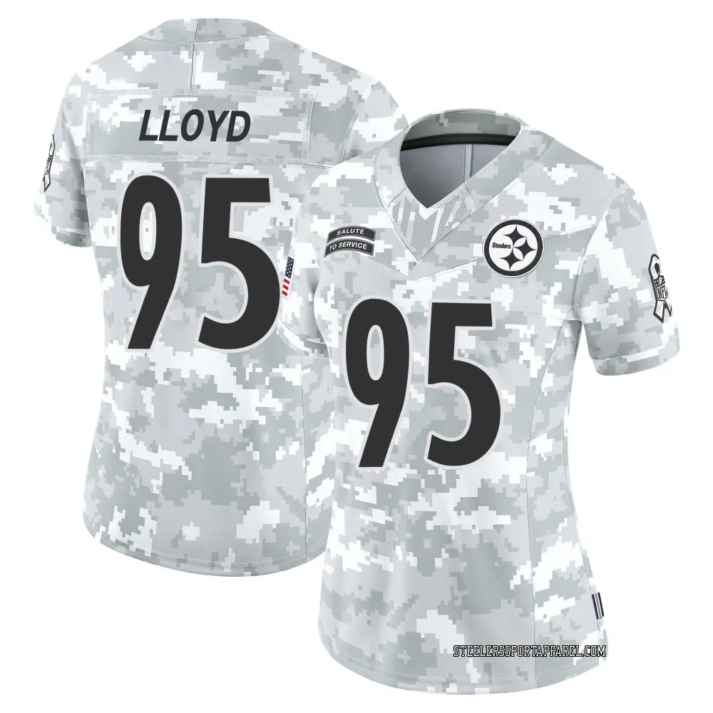 Limited Arctic Camo Women's Greg Lloyd Pittsburgh Steelers 2024 Salute to Service Jersey